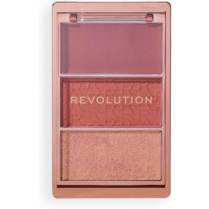 Paletă Blush Cream & Pudră Presată, Revolution Beauty, Icon Palette, Rose Gold