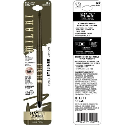 Creion eyeliner Milani Stay Put Picante, 0.01 Ounce, auto-lustruitor, cruelty-free