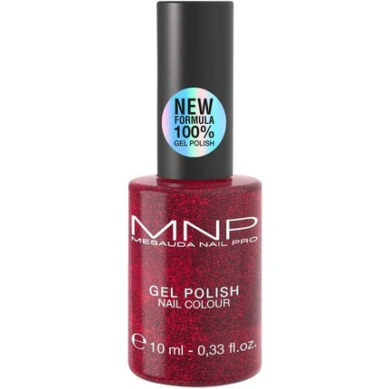 Mesauda MNP Gel Polish Broadway, roșu sclipici, 10ml