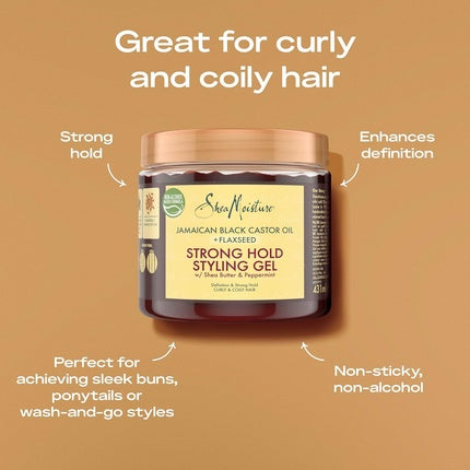 Gel de coafat SheaMoisture Jamaican Black Castor Oil Strong Hold, 431ml