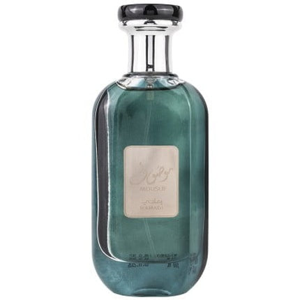 Eau de Parfum Ard Al Zaafaran Mousuf Ramadi, sticlă verde închis, capac negru, 100 ml