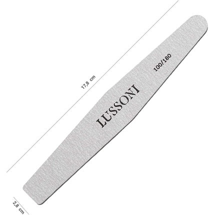 Fișe de unghii trapezoidale profesionale T4B LUSSONI 100/180 grit - Set de 25