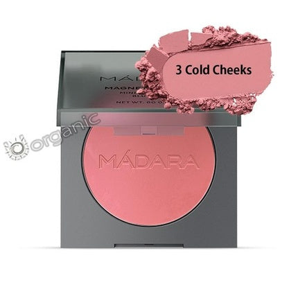 Mádara Bio Magnetic Blush Mineral Cheek Rouge, 3 Cold Cheeks, roz pudrat
