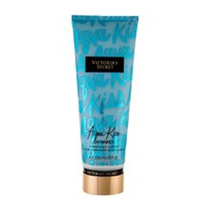 Loțiune Corporală Victoria's Secret Aqua Kiss Shimmer, Turcoaz cu Finisaje Aurii