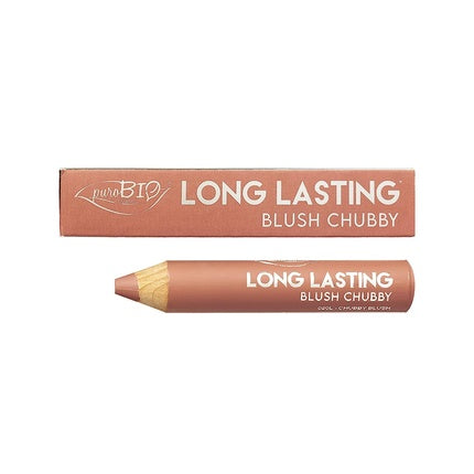 Blush PuroBio Long Lasting Chubby 020L, culoare corai, tip creion, 31g