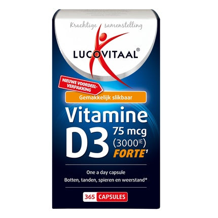 Supliment alimentar Lucovitaal Vitamin D3 Forte 75 mcg, 3000 UI, 365 capsule