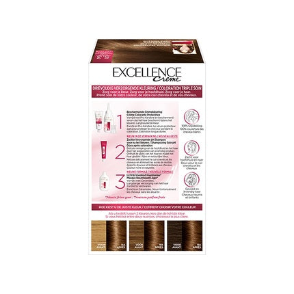 Vopsea de par, L'Oréal Paris, Excellence Cream, Saten Deschis Auriu 5.3