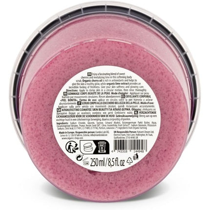 Exfoliant corp Organic Shop, Cherry & Lime, 250ml