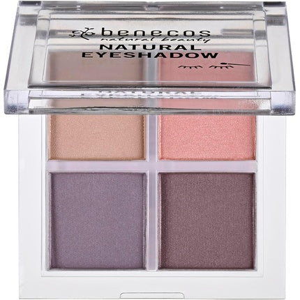 Paletă de umbre pentru ochi Benecos Quattro Eyeshadow Palette Vegan Beautiful Eyes, culori mixte
