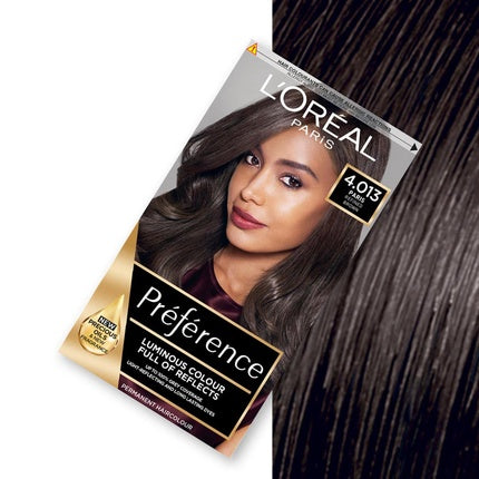 L'Oreal Paris Preference 4.013 Paris Refined Brown, Vopsea pentru păr permanentă, Culoare Maro Închis Natural