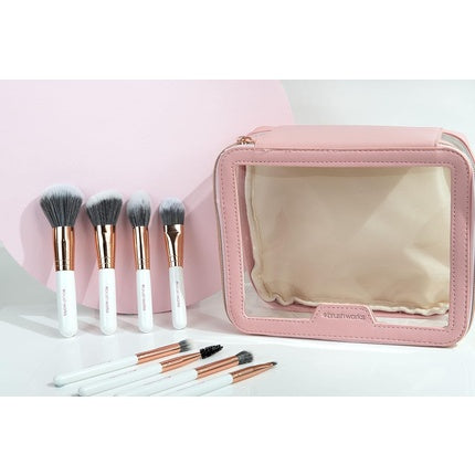 Set pensule machiaj, Brushworks, Exclusive, roz