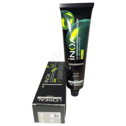 Vopsea permanentă fără amoniac L'Oréal Professionnel Inoa, 60g, culoare 4 Castaniu