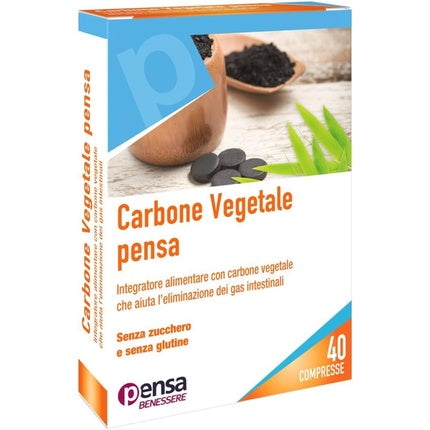 Integrator alimentar Pensa Charcoal, 40 comprimate, fără zahăr, fără gluten