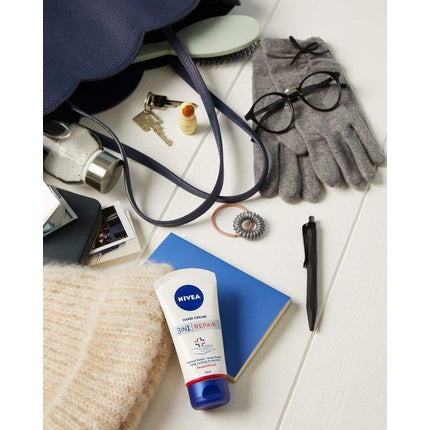 Cremă de mâini, Nivea, 3in1 Repair, alb, 100 ml