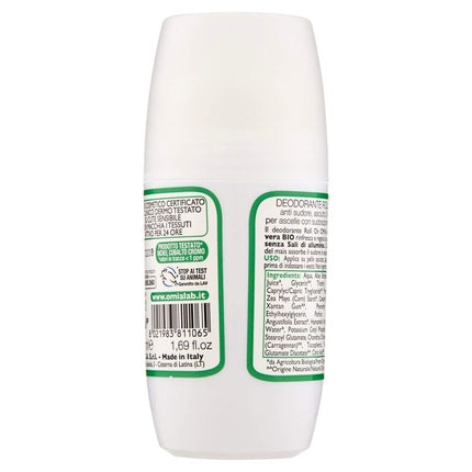 Deodorant roll-on, Omia, Aloe Vera, 80g, alb