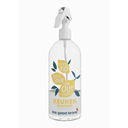 Sticlă pulverizator gol, The Good Brand, Curățător de bucătărie, design vegetal, alb