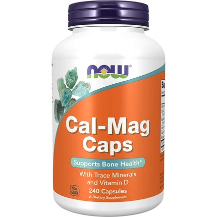 Supliment Alimentar NOW Foods Cal-Mag cu Zinc, Cupru, Mangan și Vitamina D, 240 Capsule