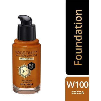 Fond de ten, Max Factor, Facefinity 3-in-1, Culoare cacao, 30ml