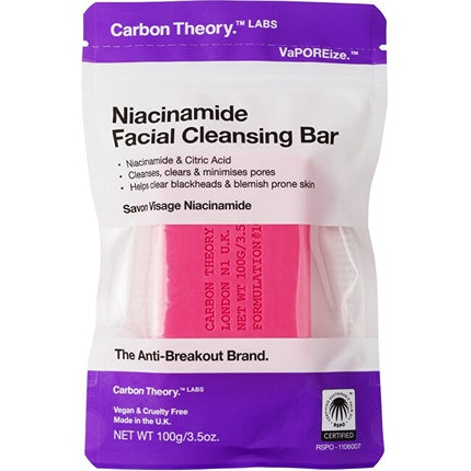 Săpun facial Carbon Theory, Niacinamide, 100g