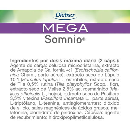 Supliment alimentar, Dietisa, Mega Somnio, 60 capsule