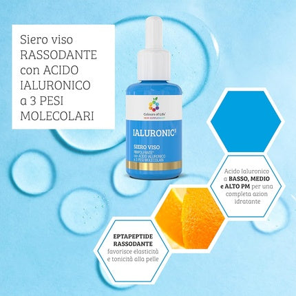 Serum Facial de Fermitate cu Acid Hialuronic, Colours Of Life, 3 Molecule, 30ml