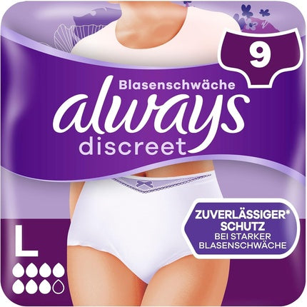 Pantaloni pentru Incontinență Always Discreet, L - Pachet de 9 buc