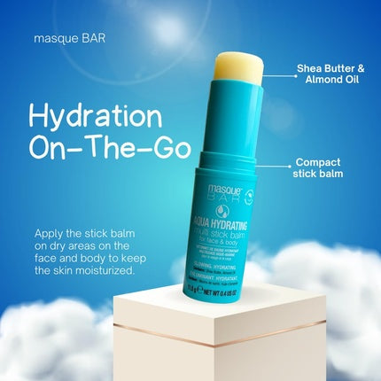 Balmă față și corp, Masque Bar, Aqua Hydrating, turcoaz