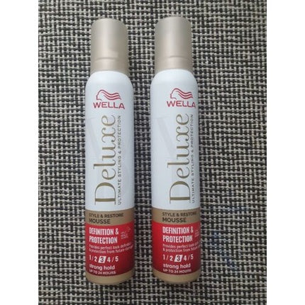 Spumă păr Wella Deluxe, Style & Restore, 200ml, alb-bej