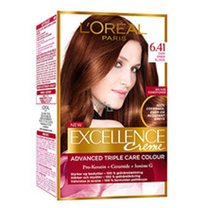 Vopsea de păr, L'Oréal Professionnel, Excellence Crème, 6.41 Carambou, 252g