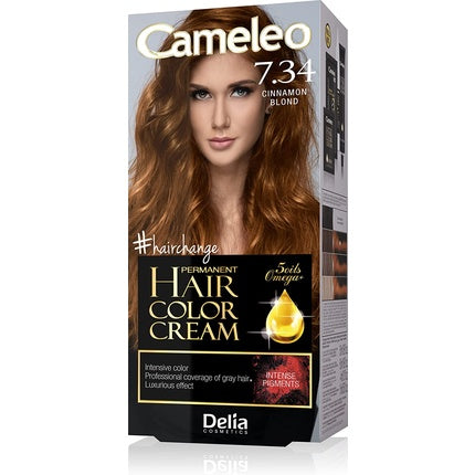 Vopsea de păr permanentă, Delia Cosmetics, Cameleo, blond scorțișoară