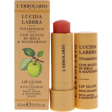 Lucid Lip Gloss, L'Erbolario, Suc de Măr și Mandarină, Culoare Roz