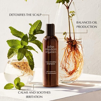 Șampon John Masters Organics, 236ml, mentă și crețișoară
