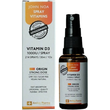Spray Vitamine D3, John Noa, Origin, 1000 IU, 30ml