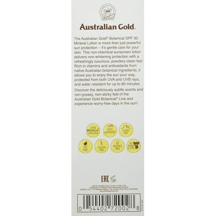 Loțiune protecție solară, Australian Gold, Botanical SPF 30, 147ml