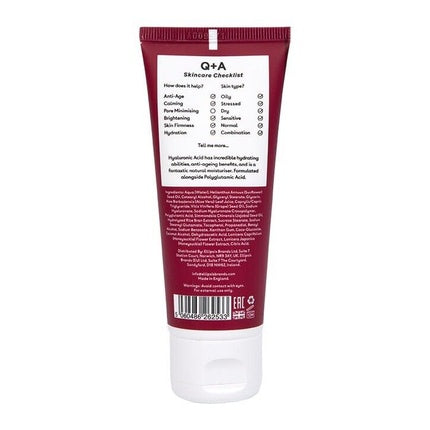 Cremă de zi, Q+A, Hyaluronic Acid, 75ml, vegan, roșu