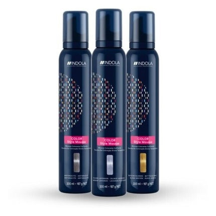 Mousse Indola Color Style 200ml - Design cu dungi multicolore