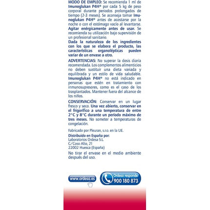 Supliment lichid, Ordesa, Imunoglukan P4H, 250 ml