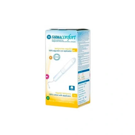 Farmaconfort Regular Tampons, 100% bumbac cu aplicator, 16 bucăți