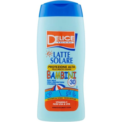 Laptele de protecție solară pentru copii Delice SPF 30, 250ml