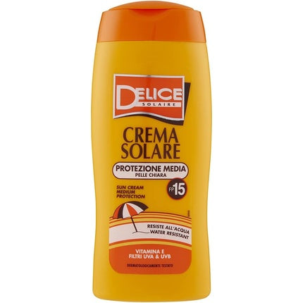 Cremă solară Delice, SPF 15, rezistentă la apă, 250ml