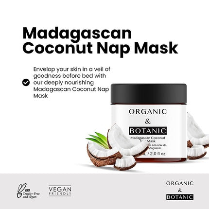 Masca facială Organic & Botanic, cocos, 60 ml