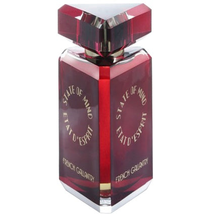 Perfumă State Of Mind French Gallantry, 50 ml, sticlă roșie cu design geometric