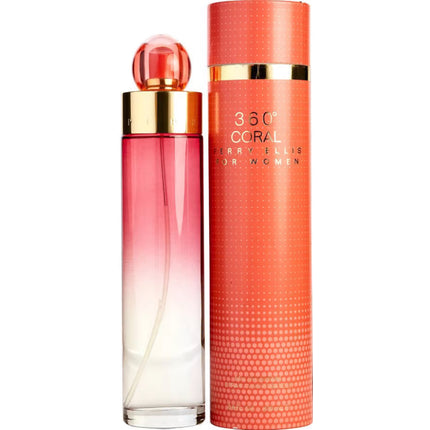 Eau de Parfum Perry Ellis 360° Coral, roz gradient, capac sferic, 200ml
