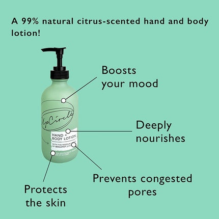 Lotion pentru Mâini și Corp UpCircle cu Apă de Bergamotă 8.45oz - Natural Vegan și Cruelty Free