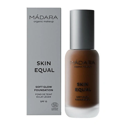Fond de ten Mádara Skin Equal Soft Glow SPF 15, culoare Mocha, 30ml