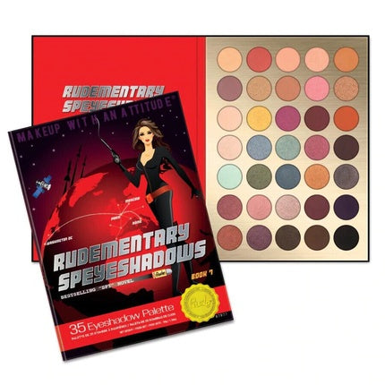 Paletă de ochi Rude Book 7 Rudementary Spyeshadows, 35 culori