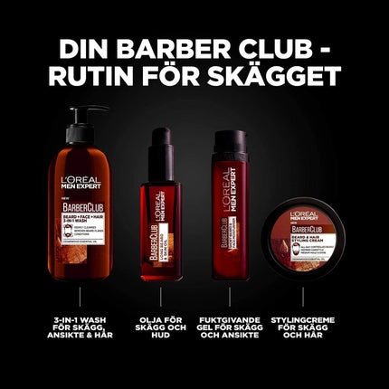 Ulei Barbă și Ten, L'Oréal Paris, Barber Club, 30ml, Maro