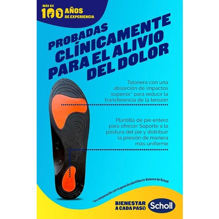 Talonete Scholl In-Balance, Relief Dureri Lombare, Negru-Portocaliu