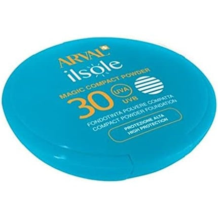 Pudră compactă pentru corp, Arval Sole Magic Comp Powder F30, protecție UV, capac albastru