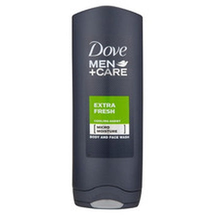 Gel de duș Dove Men+Care Extra Fresh, 358 g, recipient albastru închis